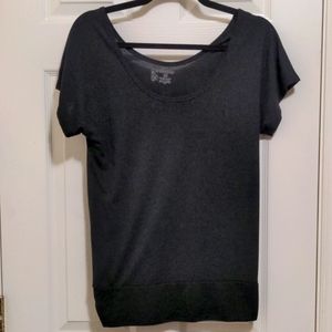Black short sleeve top